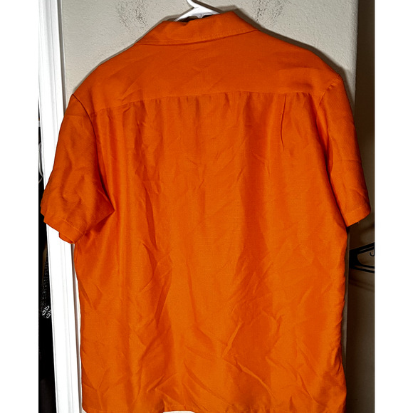 Maui Trading Co Hawaiian shirt Mens L Orange Univ. of Tennesee button up - Picture 6 of 6